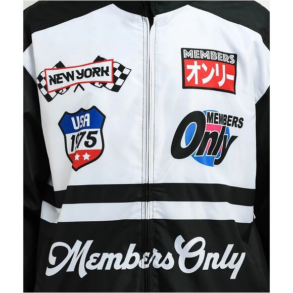 Members Only Sport Multicolor Racing Windbreaker Jacket Men's Small New with Tag - Picture 2 of 8